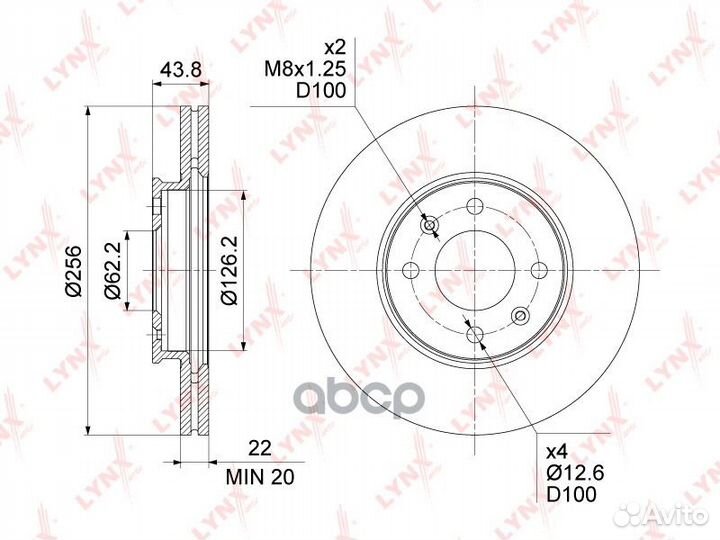 BN-1431 Диск тормозной lynxauto BN-1431 lynxauto