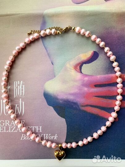 Ожерелье из натурального жемчуга ручная работа