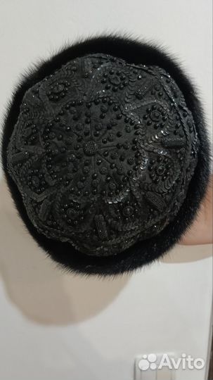 Шапка норковая 58 размер женская, шапка песец