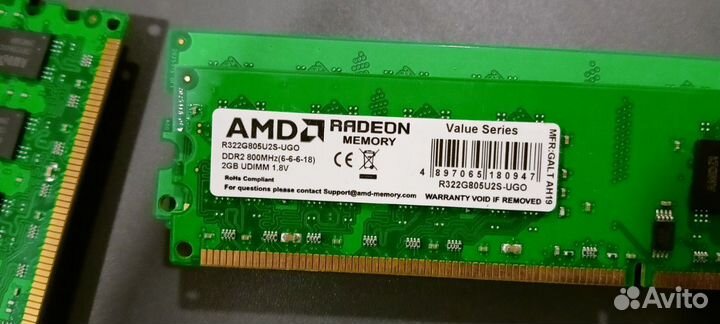 Оперативная память ddr2 2gb 800 мгц, 6-6-6-18 и др