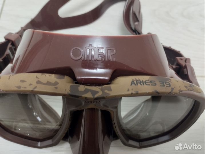 Маска omer Aries 39. Трубка Technisub.Ласты tusa
