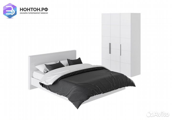 Спальный гарнитур Наоми белый глянец