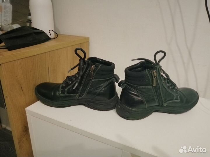 Ботинки зимние кожа