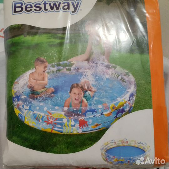 Надувной бассейн детский, размер 152см на 30см