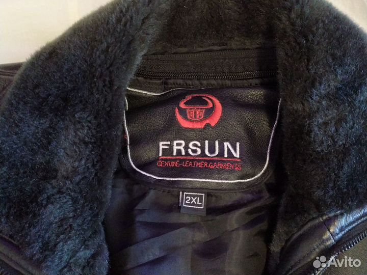 Кожаная куртка мужская зимняя новая