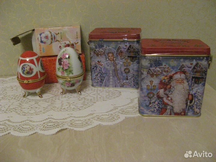 Новое.Музыкальная шкатулка,фарфоровое яйцо-шкатулк