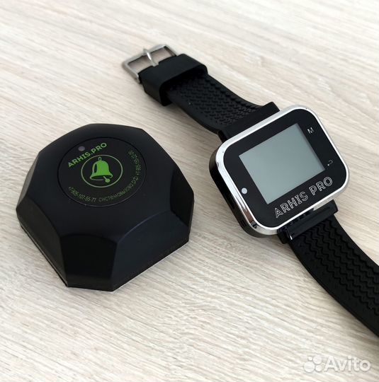 Кнопка вызова официанта модель Бургер с часами