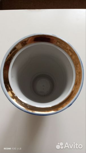 Ваза для цветов СССР кобальт