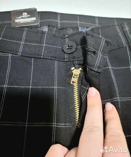 Брюки мужские, классические в клетку, новые