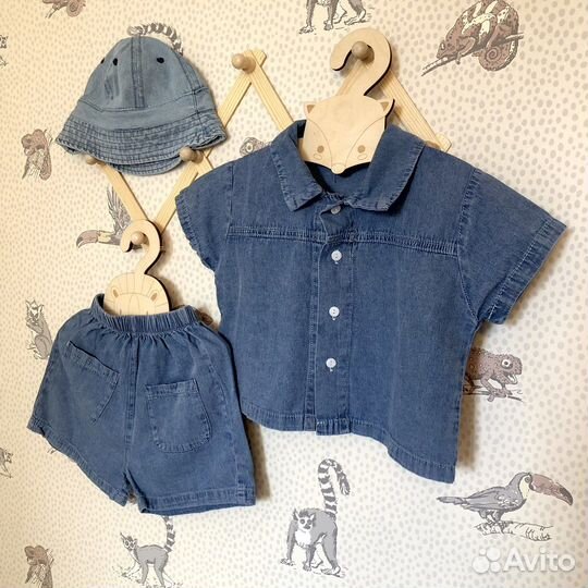 Джинсовый костюм на мальчика 80,90,100