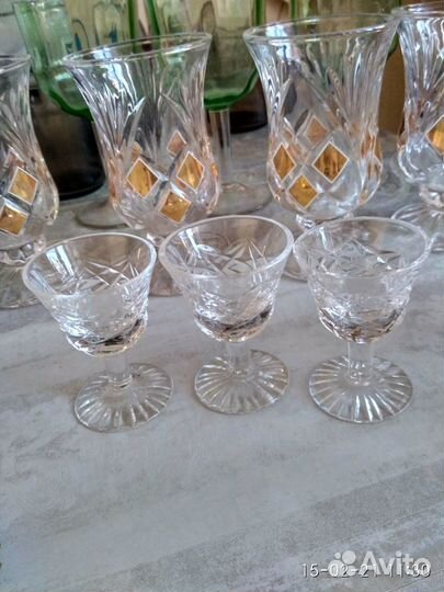 Фужеры И хрустальные рюмки и другое