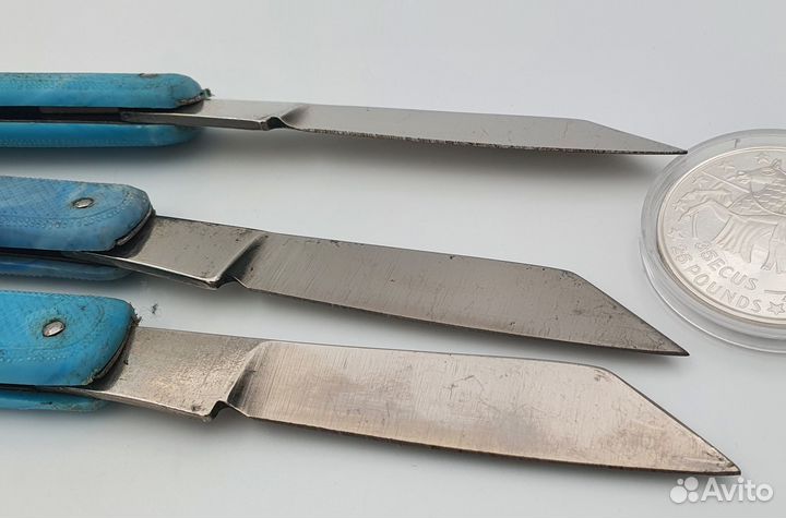 Нож СССР складной новый. Колхозник без колосьев