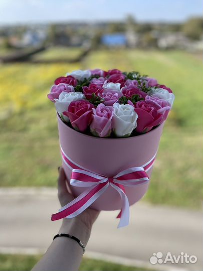 Букет из мыльных роз