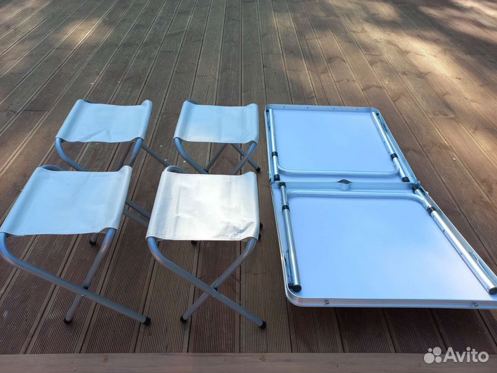 Стол раскладной туристический 4 стула. Доставка