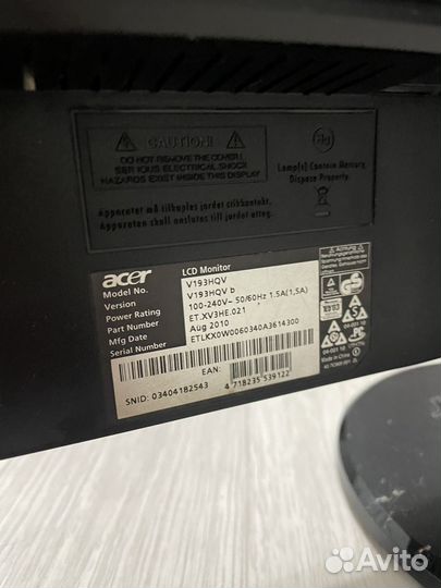 Монитор acer в идеальном состоянии