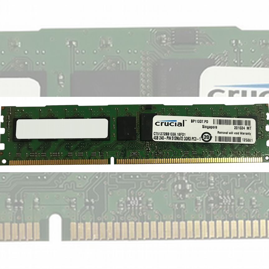 [CT51272BB1339.18FD1] Оперативная Память Crucial 4gb Ct51272bb1339.18fd1