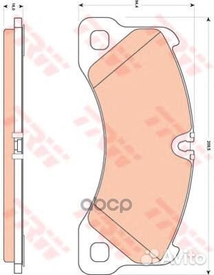 Колодки тормозные porsche cayenne 07-08/VW toua