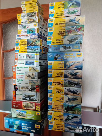 Сборные модели авиации и бронетехники 1/72, 1/35