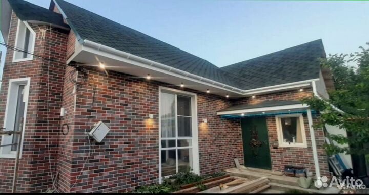 Гибкий кирпич на сетке для отделки