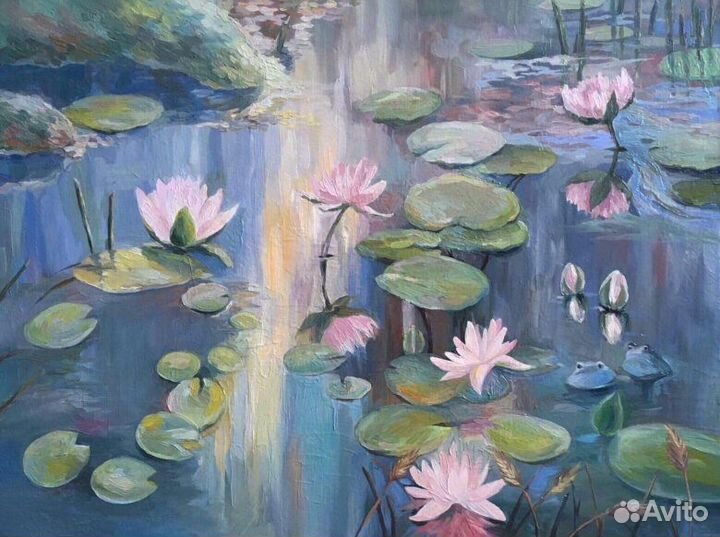 Картина маслом Пруд Кувшинки