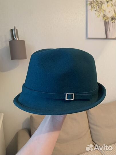 Шляпа женская 56 размер М зеленая