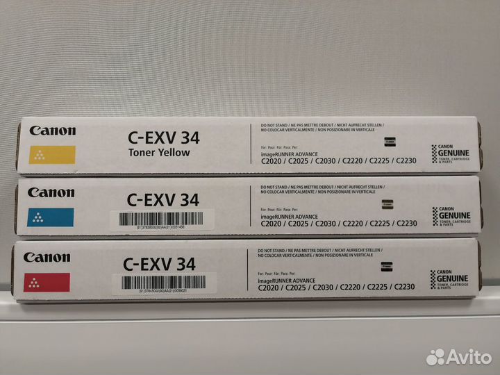 Картриджи Canon C-EXV34 четыре цвета