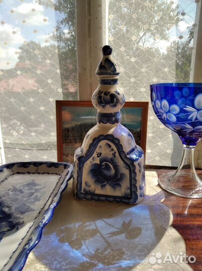 Гжель графинчик-штоф