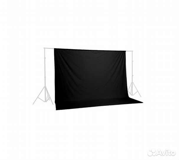 Фон муслиновый Raylab RL-BC01 3*3м черный