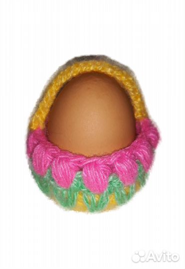 Пасхальная подставка под яйцо вязаная