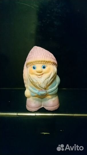 Гном резиновый для купания - пищалка - СССР - 80ые