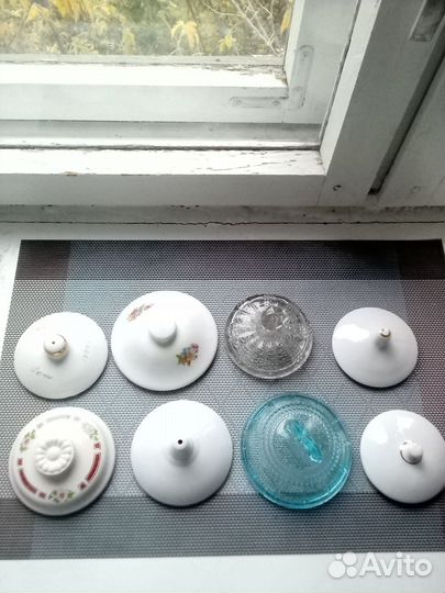 Крышки для чайников, сахарниц фарфор, стекло СССР