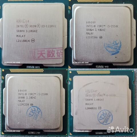 Процессоры LGA 1155 i5 2500k, 2550k, 3570k, 1220V2