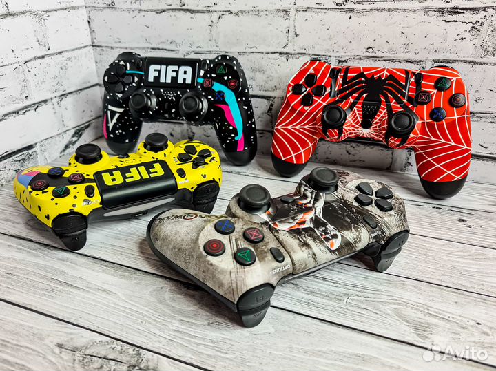 Геймпад PS4 / Новый с принтами + Б0hyс от MBT