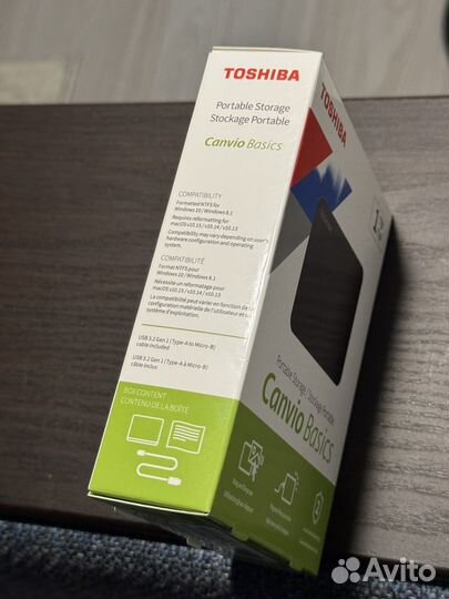 Внешний жесткий диск 1 тб Toshiba Canvio Basics