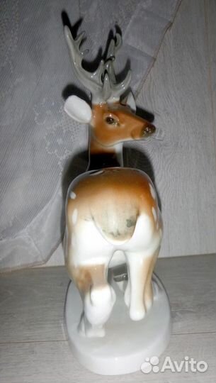 Статуэтка фарфор СССР Олень, лфз
