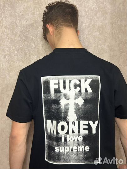 Футболка Fuck Money I love Supreme оригинал