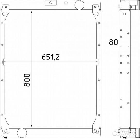 Радиатор камаз-65115, 43118 евро-5 алюминиевый