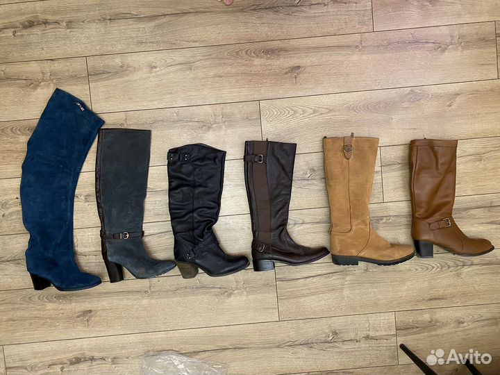 Сапоги ботфорты женские 6 пар 39-40 размер