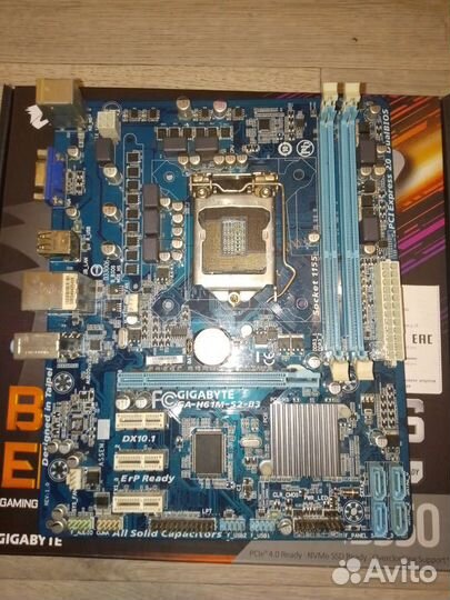 Материнская плата Gigabyte ga-h61m-s2-b2 soc 1155