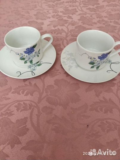Чашка с блюдцем фарфор