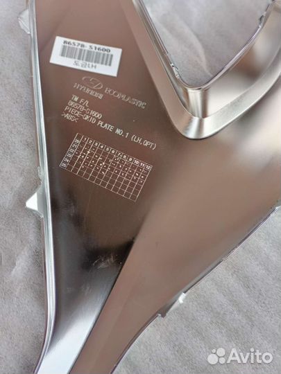 Молдинг переднего бампера Hyundai Santa Fe 4 TM