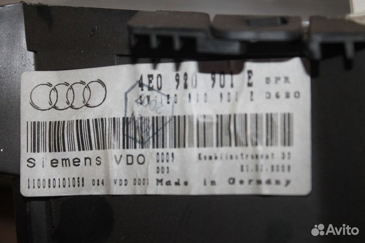 Комбинация приборов Audi A8