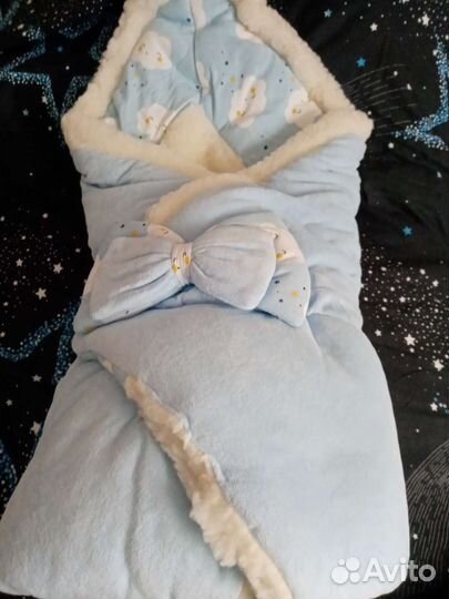 Конверт на выписку для мальчика зимний