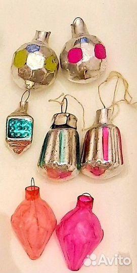 Елочные игрушки мини, винтаж