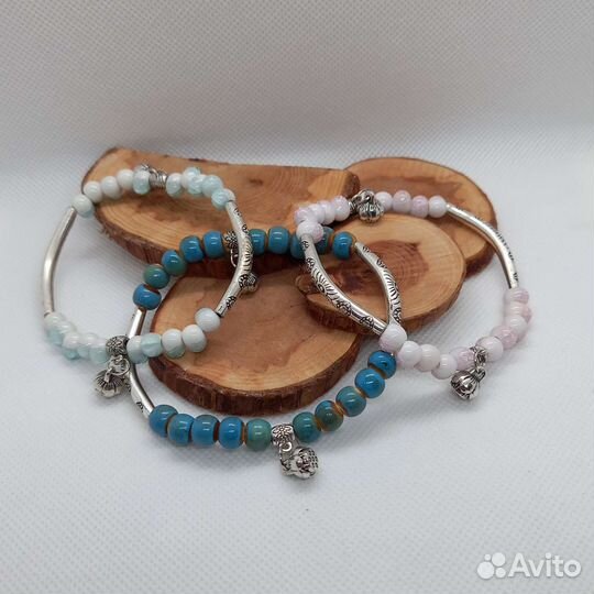 Браслет с керамическими бусинами