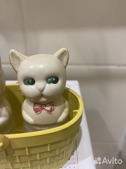 Игрушки СССР Котята в корзине СССР
