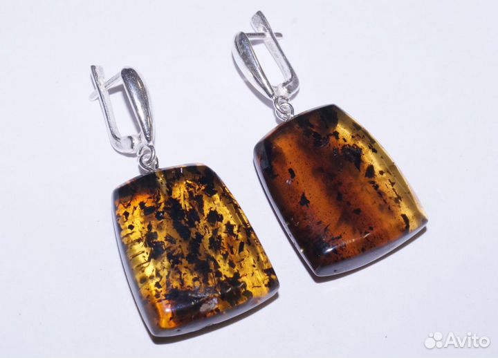 Серьги из янтаря