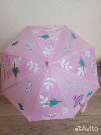 Зонт трость детский для девочки розовый