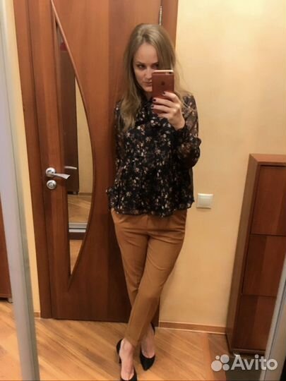 Шифоновая блузка с бантом