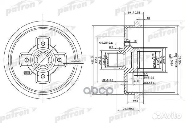 Барабан тормозной задн audi: 80 72-78, 80 78-86